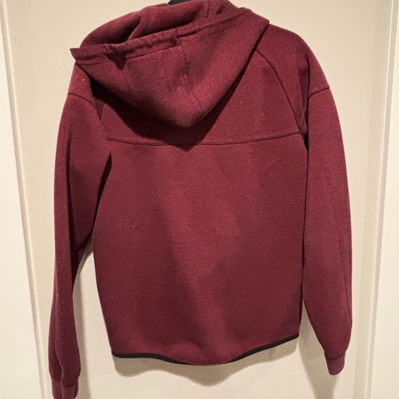 Nike Tech Black and Burgundy Hoodie - Picture 3 of 6